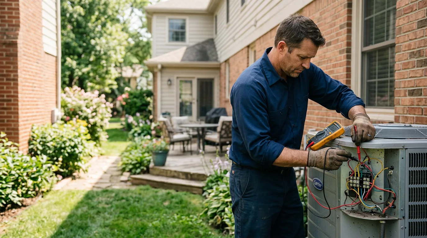 HVAC technician working near Hagaman, NY